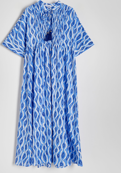 Niebieska sukienka Reserved z tkaniny