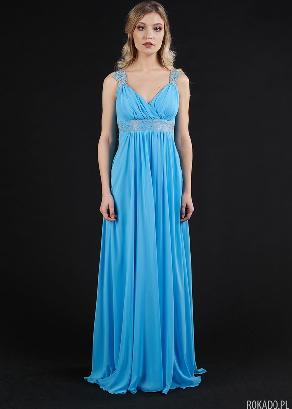 Niebieska sukienka Rokado maxi