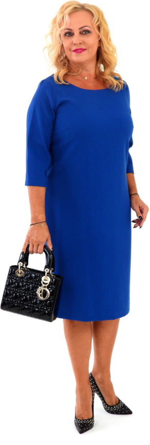 Niebieska sukienka Roxana - sukienki z długim rękawem