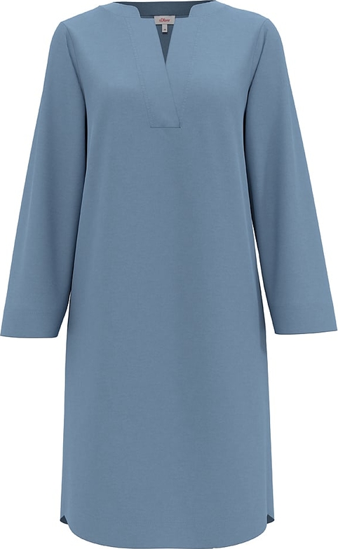 Niebieska sukienka S.Oliver z dekoltem w kształcie litery v