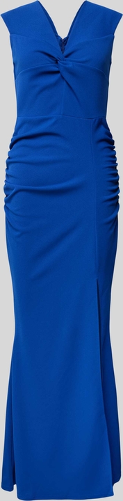 Niebieska sukienka Sistaglam z dekoltem w kształcie litery v