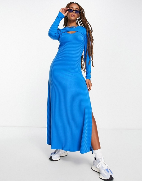 Niebieska sukienka Topshop