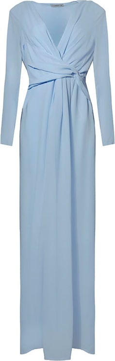 Niebieska sukienka TOVA maxi kopertowa