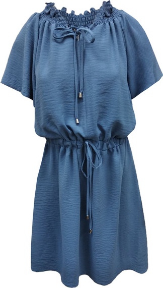 Niebieska sukienka Trynite z tkaniny oversize w stylu casual