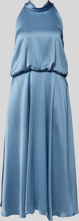 Niebieska sukienka V By Vera Mont bez rękawów