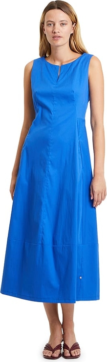 Niebieska sukienka Vera Mont maxi bez rękawów z okrągłym dekoltem