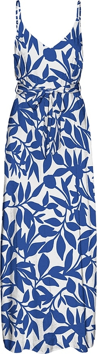 Niebieska sukienka Vero Moda na ramiączkach maxi z dekoltem w kształcie litery v