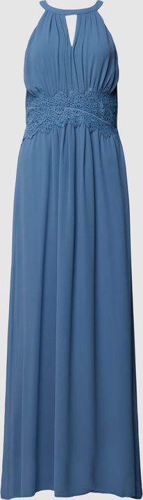 Niebieska sukienka Vila z dekoltem w kształcie litery v