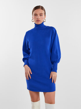 Niebieska sukienka YAS z golfem w stylu casual mini