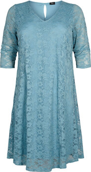 Niebieska sukienka Zizzi dla puszystych w stylu casual