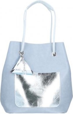 Niebieska torebka Chiara Design duża z tkaniny na ramię