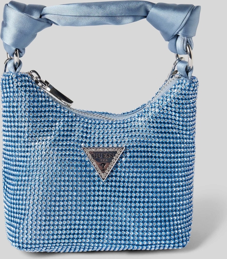 Niebieska torebka Guess w wakacyjnym stylu na ramię duża