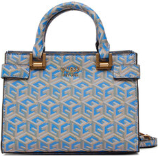 Niebieska torebka Guess w wakacyjnym stylu z nadrukiem