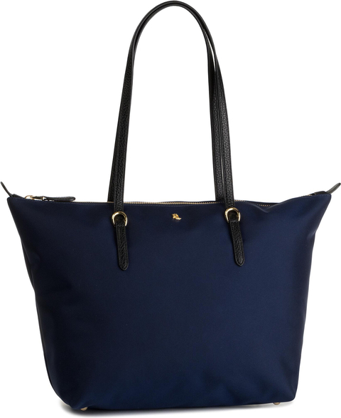 Niebieska torebka Lauren Ralph Lauren duża na ramię