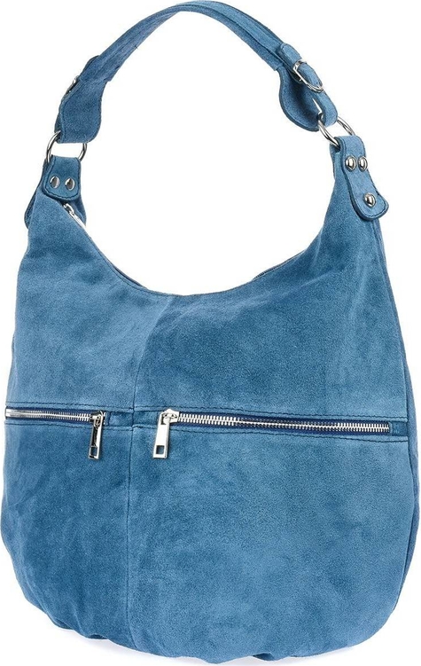 Niebieska torebka Merg na ramię matowa