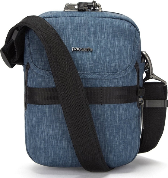 Niebieska torebka Pacsafe na ramię