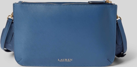 Niebieska torebka Ralph Lauren ze skóry na ramię matowa