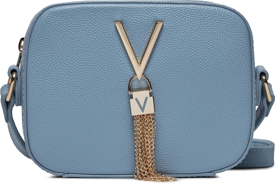 Niebieska torebka Valentino na ramię w młodzieżowym stylu średnia