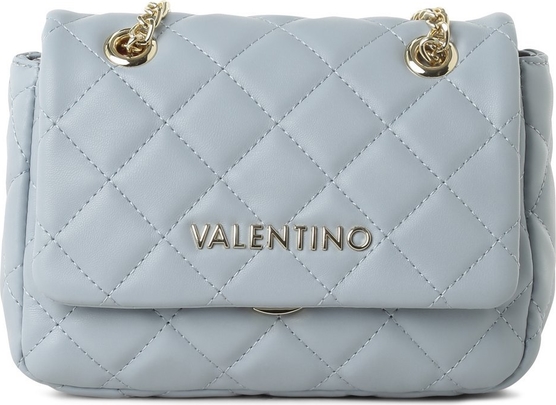 Niebieska torebka Valentino na ramię ze skóry matowa
