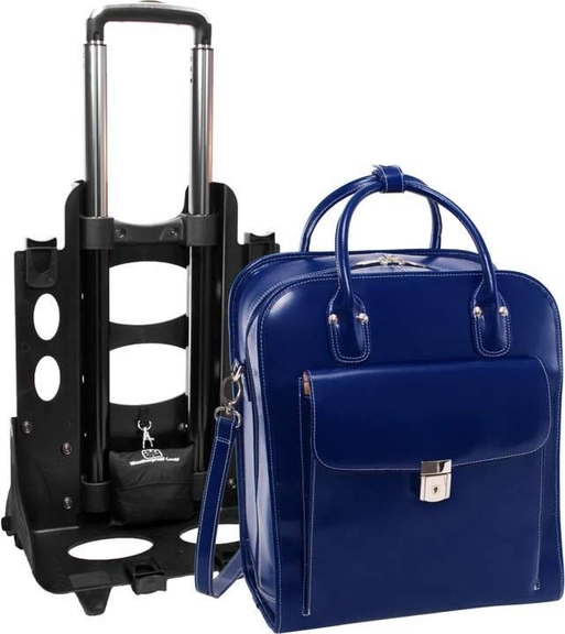 Niebieska walizka mcklein