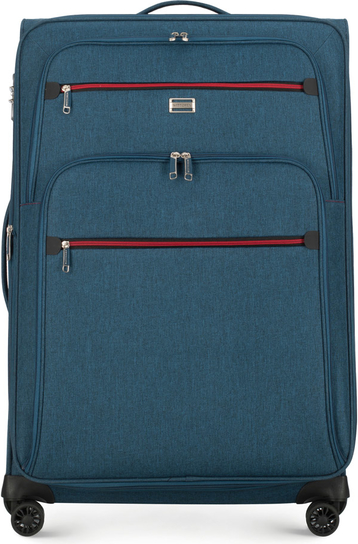 Niebieska walizka Wittchen z tkaniny