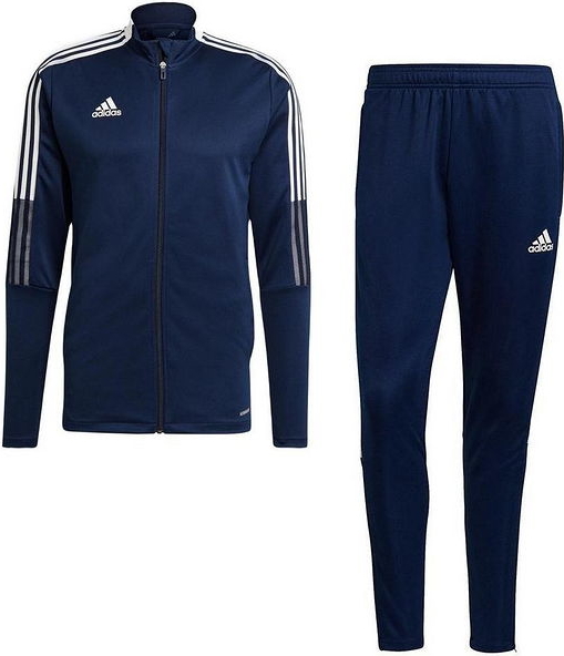 Niebieski dres Adidas w sportowym stylu