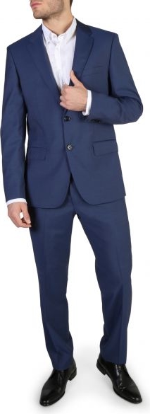 Niebieski garnitur Tommy Hilfiger z wełny