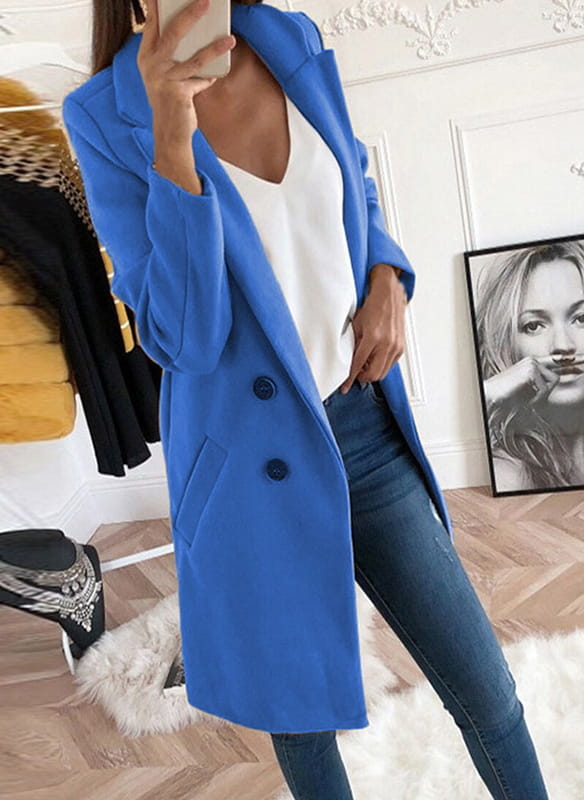 Niebieski płaszcz Cikelly w stylu casual
