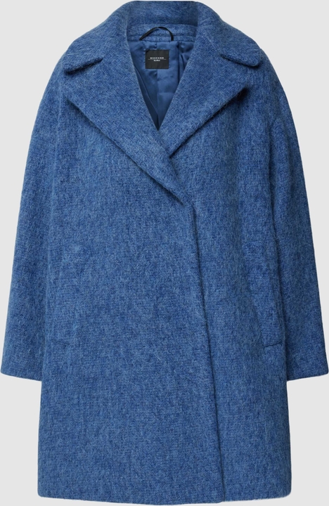 Niebieski płaszcz MaxMara w stylu casual bez kaptura