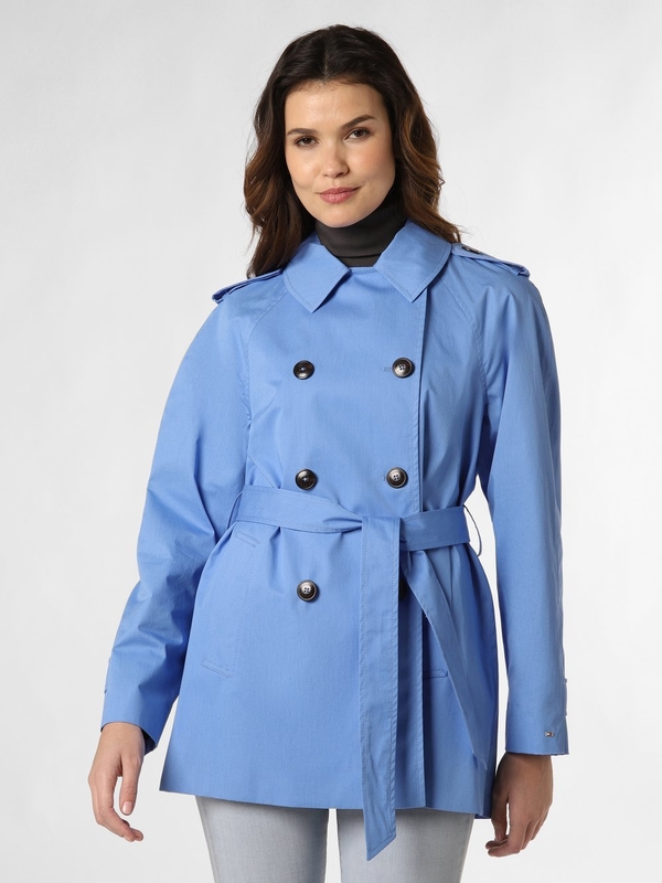 Niebieski płaszcz Tommy Hilfiger w stylu casual
