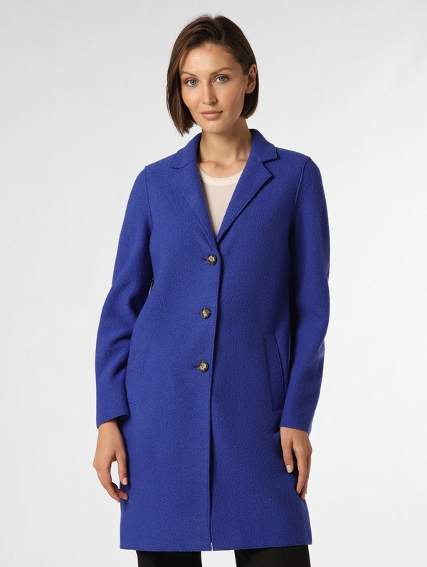 Niebieski płaszcz Van Graaf bez kaptura w stylu casual