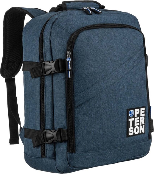 Niebieski plecak Peterson w sportowym stylu
