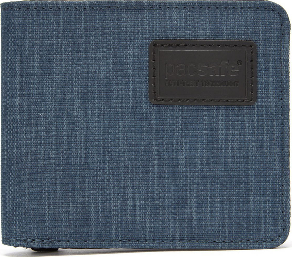 Niebieski portfel męski Pacsafe