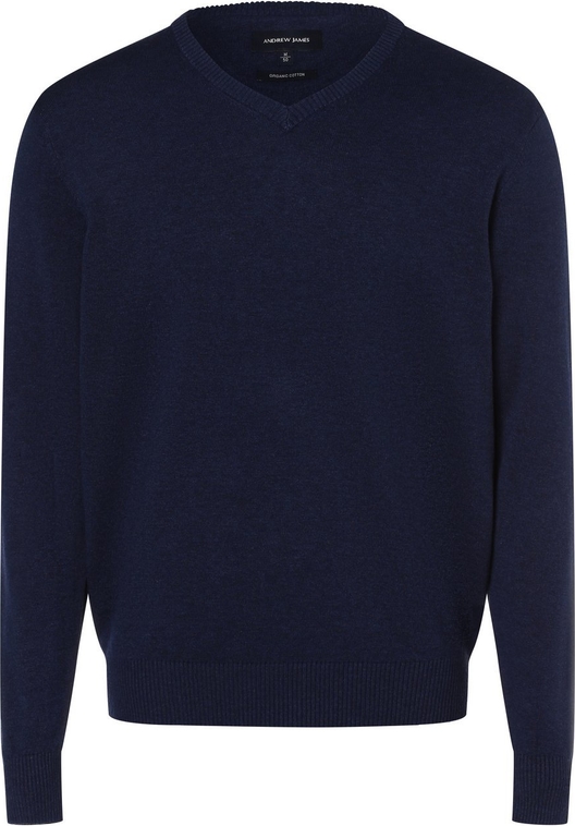 Niebieski sweter Andrew James z bawełny