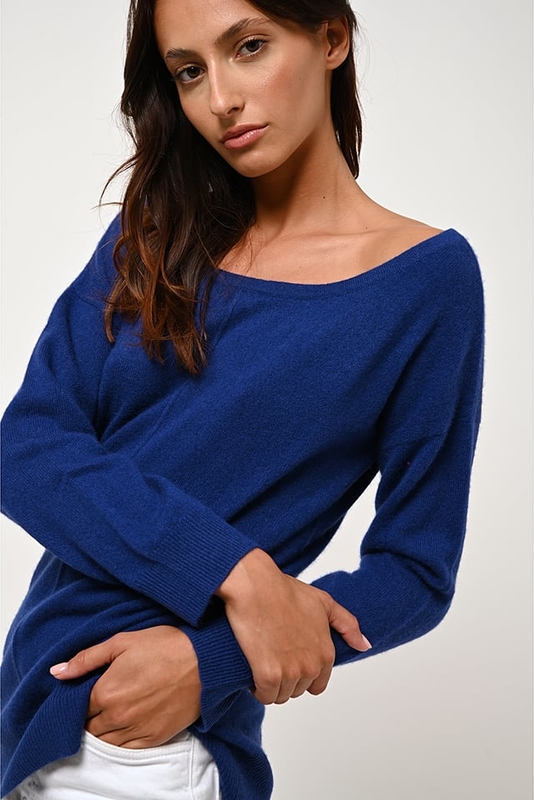 Niebieski sweter AUTHENTIC CASHMERE