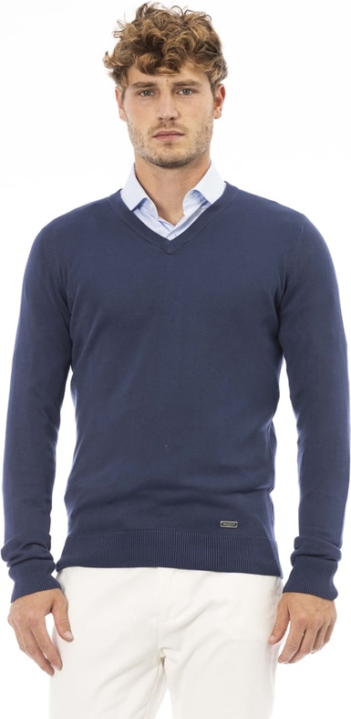 Niebieski sweter Baldinini Trend w stylu casual z kaszmiru