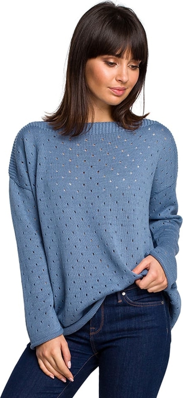 Niebieski sweter BeWear z bawełny