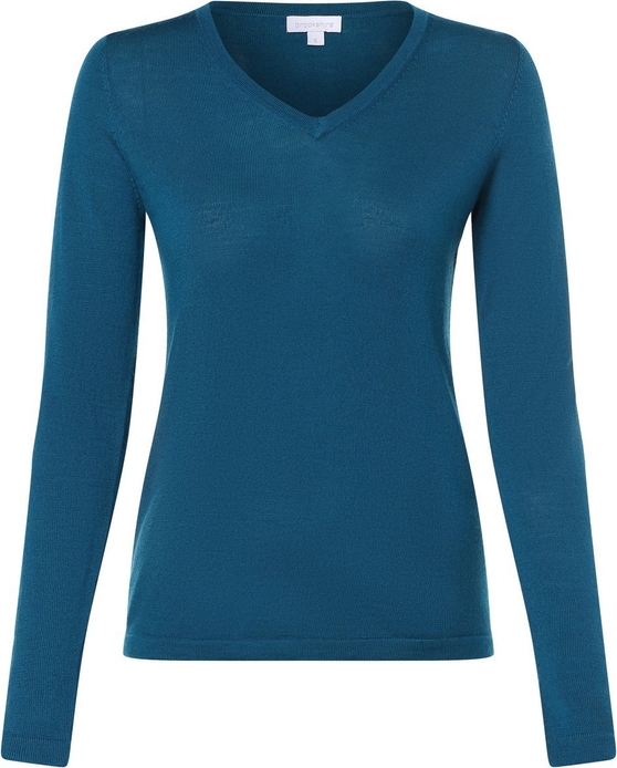 Niebieski sweter brookshire w stylu casual z wełny