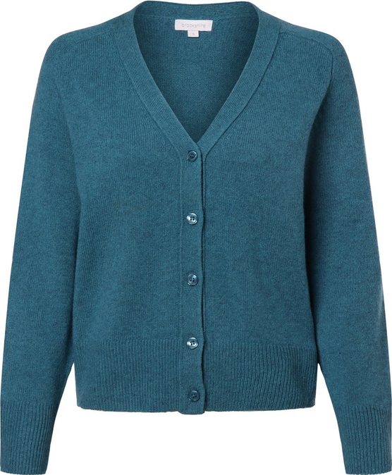 Niebieski sweter brookshire z wełny w stylu casual