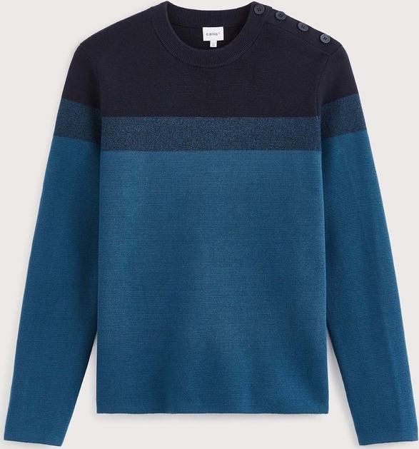 Niebieski sweter CELIO z bawełny