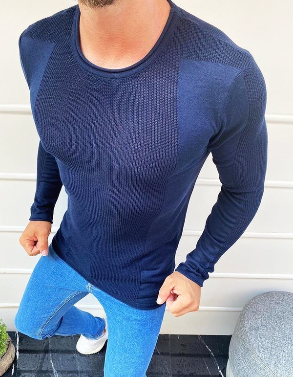 Niebieski sweter Dstreet w stylu casual