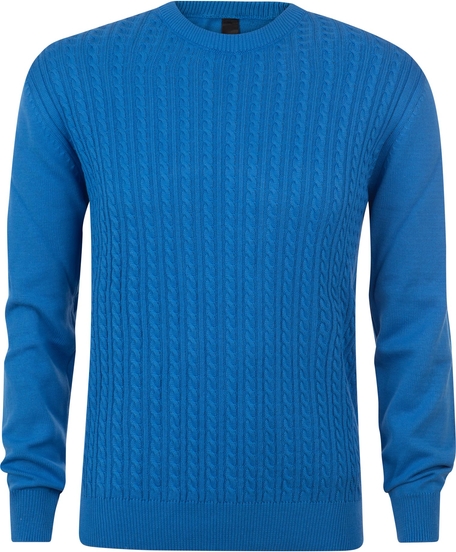 Niebieski sweter Evolution z bawełny