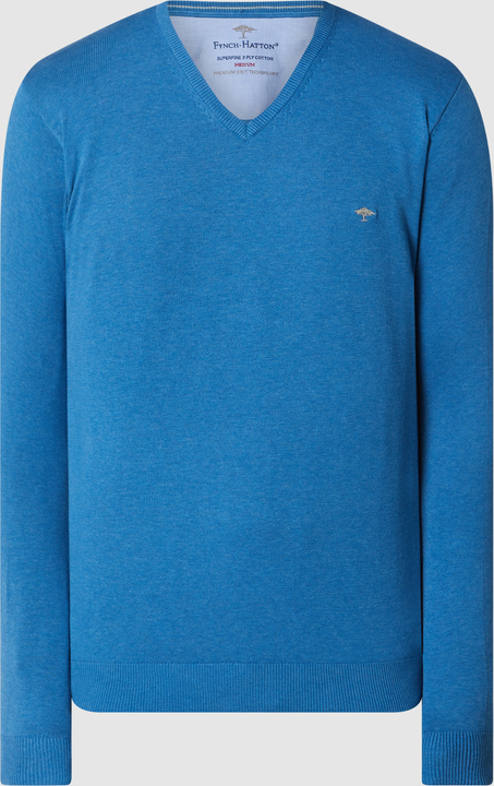 Niebieski sweter Fynch Hatton z bawełny w stylu casual