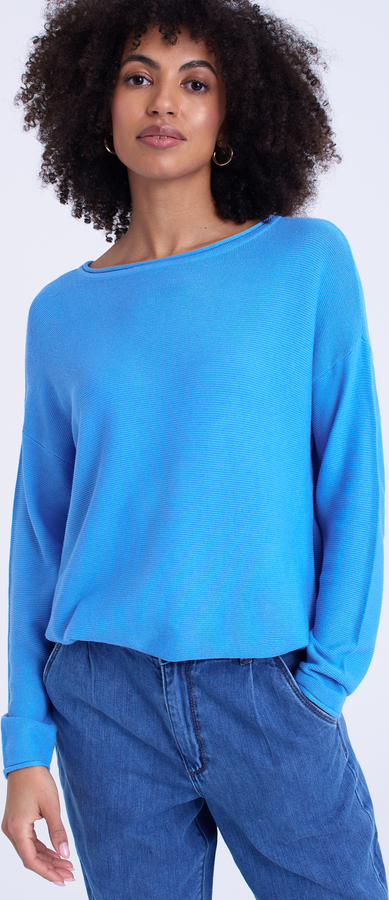 Niebieski sweter Greenpoint z bawełny w stylu casual