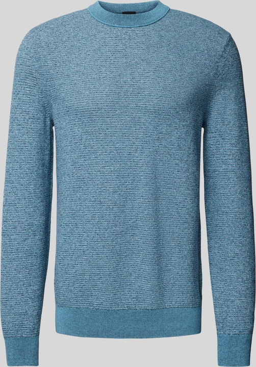 Niebieski sweter Hugo Boss ze stójką