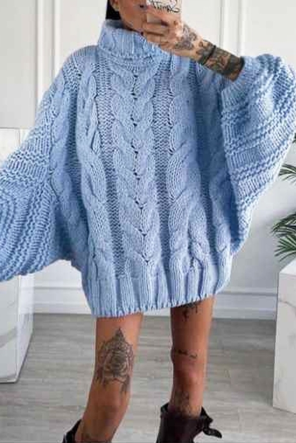 Niebieski sweter IVET w stylu casual