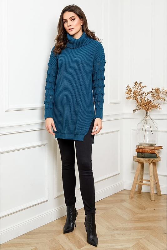 Niebieski sweter Joséfine w stylu casual