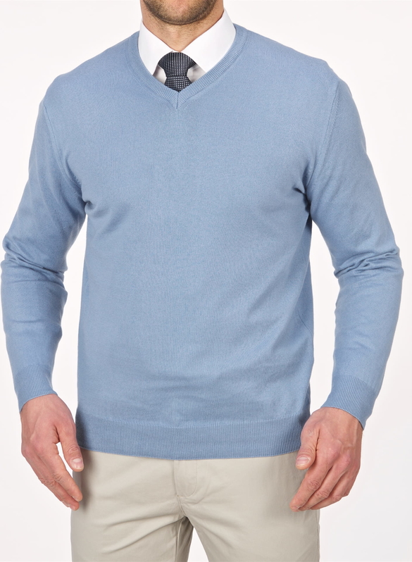 Niebieski sweter Lanieri w stylu casual