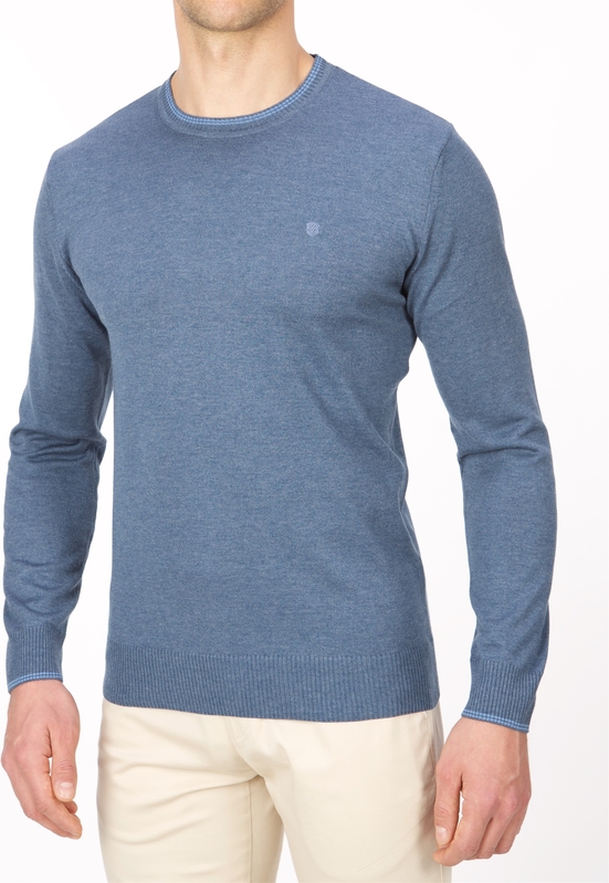Niebieski sweter Lanieri w stylu casual z jeansu