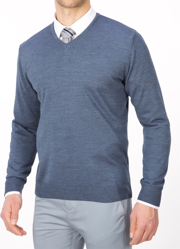 Niebieski sweter Lanieri z wełny
